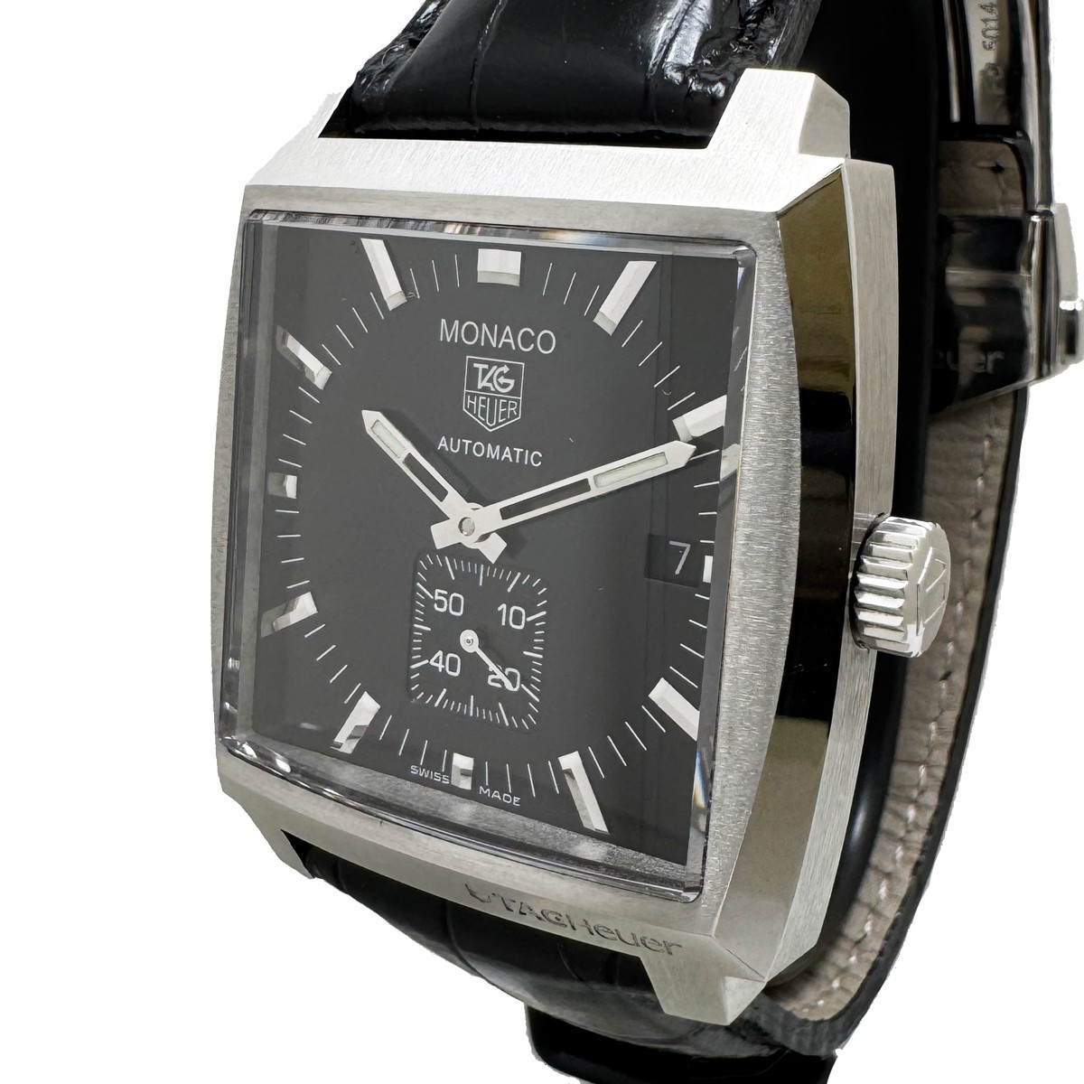 Tag Heuer Monaco Calibre 6 Automatic Watch WW2110 FC6177 Black Dial