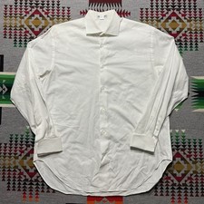 Giorgio Armani Dress Shirt Mens 15 38 White Button Up Long Sleeve Vintage 90s D9