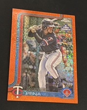Dameury Pena 2025 Topps Pro Debut Chrome Orange Mini-Diamond Refractor /25 Twins