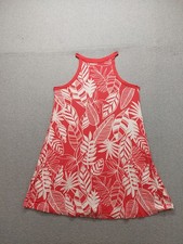 Old Navy Women Mini Dress S Red Floral Sleeveless Halter Neck Casual Summer