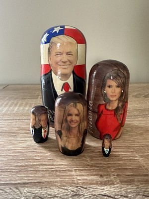 Präsident Donald Trump und Familie echte russische verschachtelte Puppen