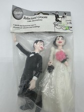 Vintage 1991 Reluctant Groom Wedding Cake Topper Wilton Comical Humorous NOS