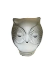 Vintage Fenton Owl 3” Satin Frosted Clear Glass Paperweight Figurine