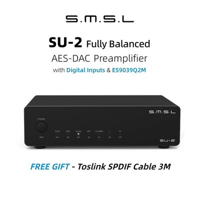 SMSL SU-2 Symmetrischer AES/EBU DAC | ES9039Q2M Vorverstärker, 130dB Ausgänge