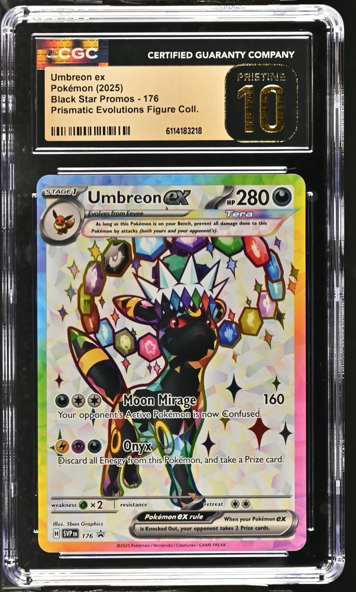 CGC 10 PRISTINE Umbreon ex 176 Prismatic Evolutions Black Star