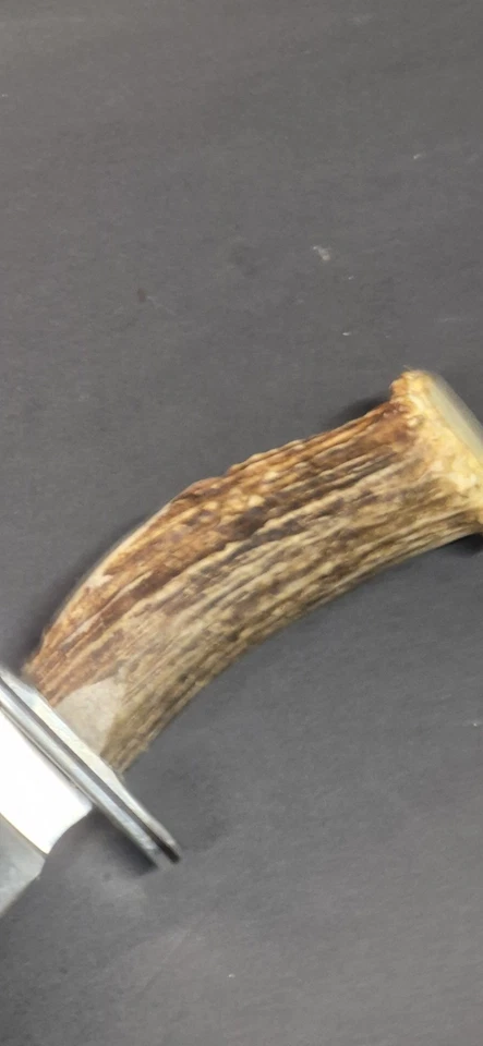 Buck 119 Special Knife Custom Crown Stag Antler Handle Leather Sheath  2024 USA - Image 4 of 4