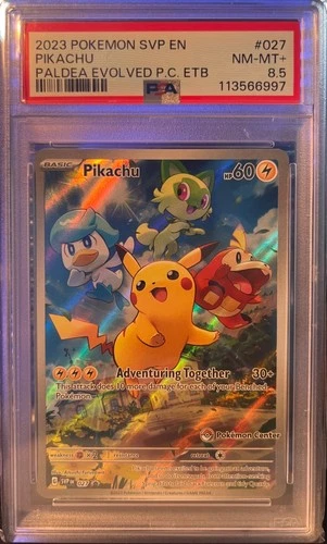 Pikachu #027 Pokemon Center PSA 8.5 - 2023 SV Promos Paldea Evolved ETB