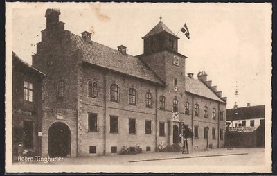 Hobro, Tinghuset, Ansichtskarte 1928 