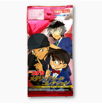 Case Closed Detective Conan Trading Cards | 1 Pack, 1 Metallic Colored Card F/S