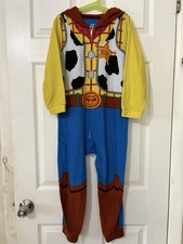 Disney Pixar Toy Story Woody Pajamas Fleece Suit Sleeper Hooded