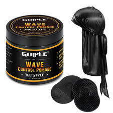 Natural Wave Pomade for Men Strong Hold, Easy Wash 360 Wave Training Hair Cream,