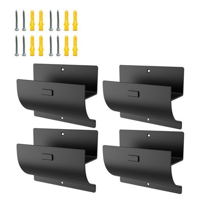 Juformin Heavy-Duty Ladder Hanger-Wall Mount Hook-Garage 4 P, Black