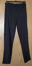 1990s Betsey Johnson Black Silky Satiny Dress Pants Women's Size 4 Skinny Fit