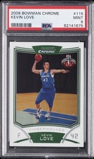 2008 BOWMAN CHROME #115 KEVIN LOVE ROOKIE RC PSA 9