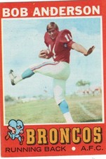 Bob Anderson Broncos 1971 Topps Football 212 Vg Condition No Creases Bx10a Bob Anderson Broncos 1971 Topps Football 212 Vg Condition No Creases Bx10a
