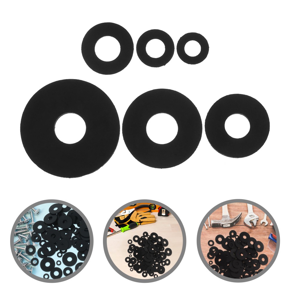 120-Piece Rubber Gasket Washer Assortment for Screws