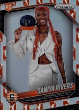 2025 Panini Prizm WNBA WNBA Logo Prizms Saniya Rivers Card #150