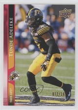2021 Upper Deck CFL Red 72/165 Tunde Adeleke #73 z6b