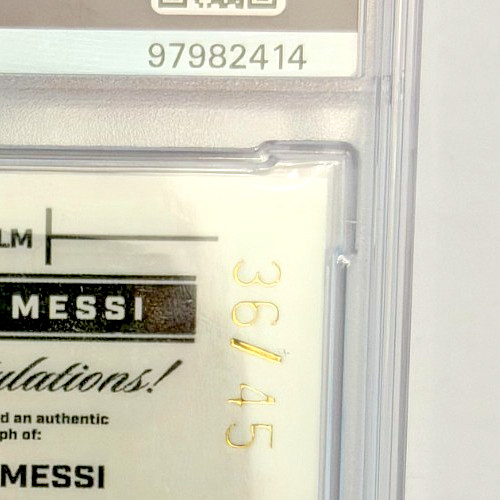 2022 Keepsake Edition Lionel Messi Patch Auto 36/45 PSA 9 Auto 8 #KELM Argentina view 11