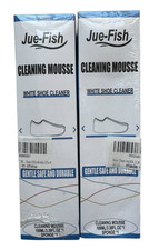 Lot of 2 Jue-Fish Cleaning Mousse White Shoe Cleaner - 2 x 3.38 oz - Ex: 7/27