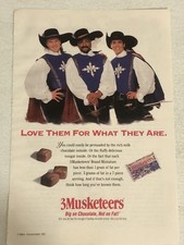 1997 3 Musketeers Candy Bar Print Ad Vintage Advert pa11