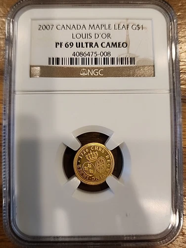 2007 Canada $1 Louis d'or Mirliton 1726 Gold Coin NGC PF69 Ultra Cameo