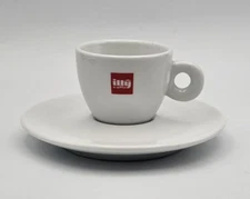 Single ILLY Caffe Espresso Cup & Saucer ~ Made In Italy Embossed ipa Italy 