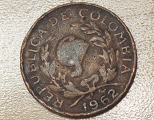 1962 Colombia 5 Centavos