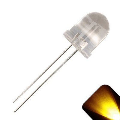 5 x LED 10mm Yellow Gold Ultra Bright Water Clear Round Top LEDs Light RC Car