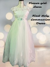 White Flower Girl Or Communion Dress Girl Size 10-11