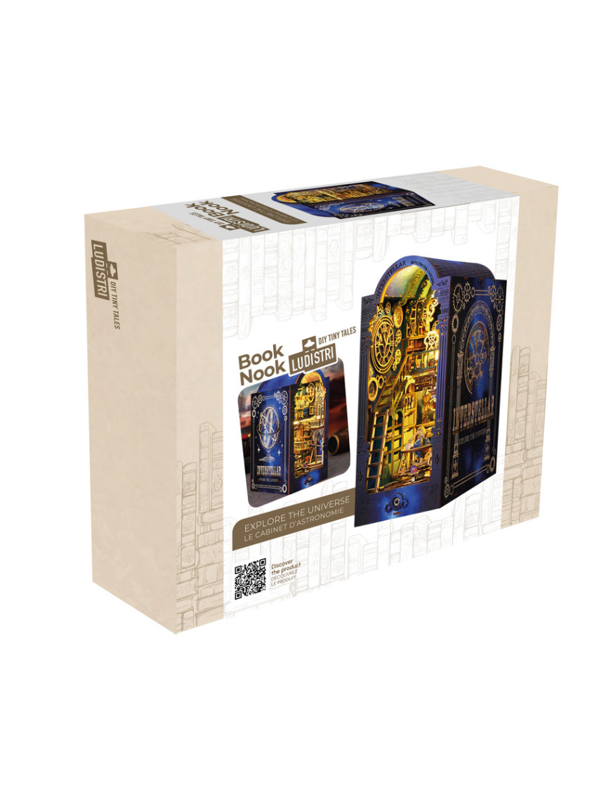 Book Nook Explore the Universe maquette de bibliothèque en bois 3D pour adultes
