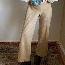 vintage wool straight leg trousers
