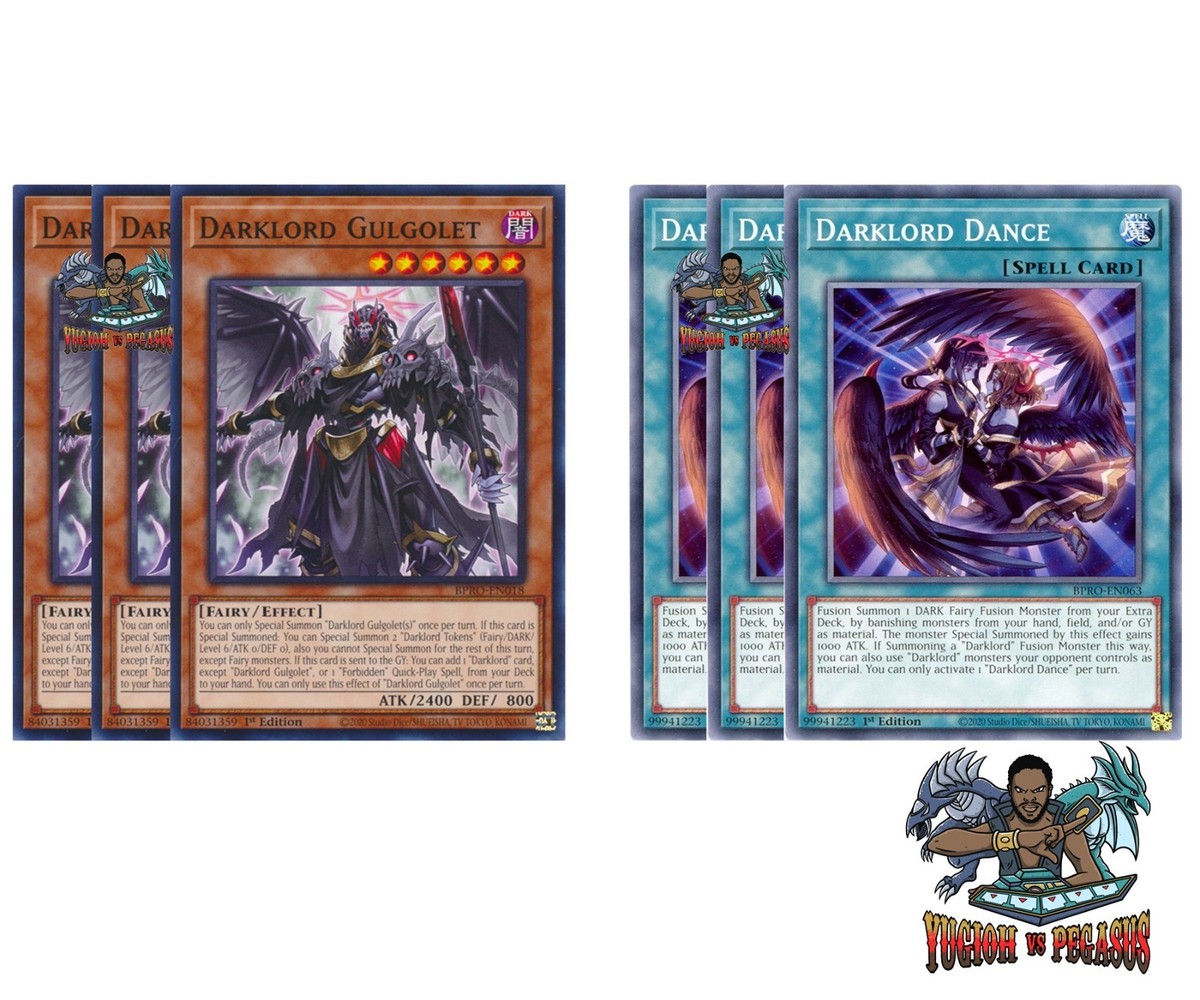 Yugioh! 3x Darklord Dance Gulgolet Deck BPRO Common 1st Ed NM | eBay