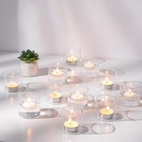 TeelichtgläSer Set 12 StüCk 5,7Cm Glas Tischdeko Hochzeit Feierlichkeiten