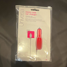 T-Mobile Universal Micro-USB Car Charger 1-Port Cigarette Lighter Coiled Cable