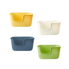 Open Top Cat Litters Box Large Cat Litter Basin Litter Pans