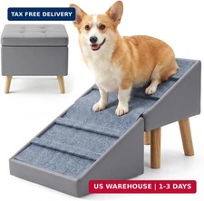 Dog Ramp for Couch, 3-in-1 Ottoman  Pet Stairs for Small Dogs  15.7" H, 18.5"