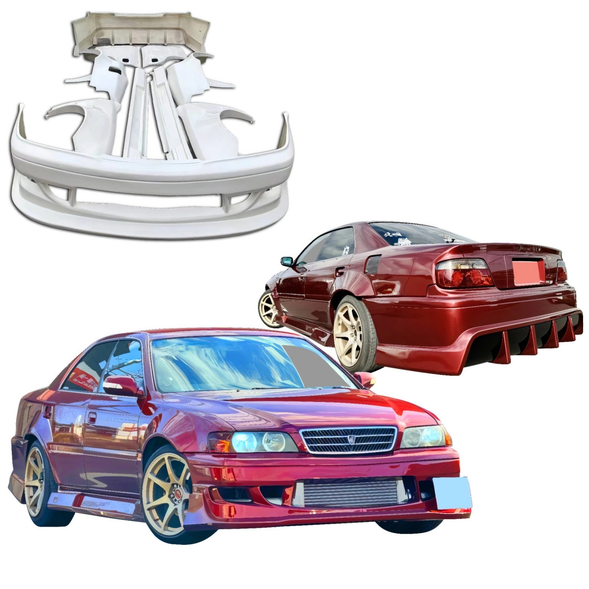 11　JZX100 チェイサー　ボディキット 11様専用 JZX100 チェイサー ボディキット - メルカリ