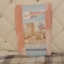 Little Me Pink Nursery Rug for Unisex Baby Nursery Decor