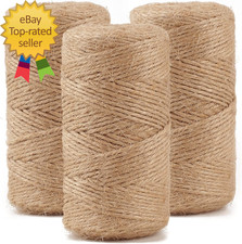 984 FT Natural Jute Twine 3Ply Thin Ribbon Hemp Twine for Gardening Plant