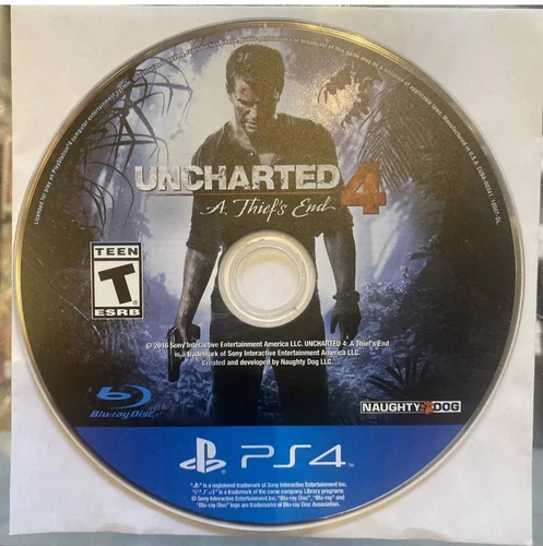 Uncharted 4: A Thief's End PS4 PlayStation 4 Game • Disc Only