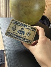 Vintage French Afchain B&ecirc;tises de Cambrai Advertising Sweet Tin Antique