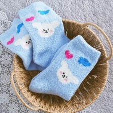 Blue Animal Sleeping Socks 5 8 US 2.5 5.5 UK 36 39 EU  x 2 Pairs