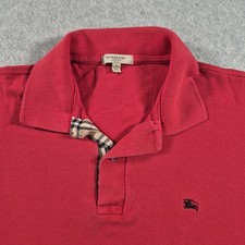 Burberry London Polo Shirt Mens Red Size Small