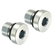 M12*1 Hex Head Pipe Fitting Plug, 2 Pack Male Thread 45# Steel Plug