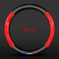 Steering Wheel Cover Leather For Honda Civic Accord Cr-v Red 15 38cm Us Steering Wheel Cover Leather For Honda Civic Accord Cr-v Red 15 38cm Us