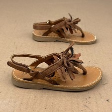 Koala Kids Toddler Girls Brown Fringe Bow T-Strap Sandals Size 5
