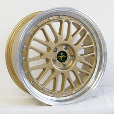 18" Alufelgen Keskin KT22 Le Mans Gold Polish Glanz für VW E-Golf VII AU