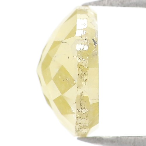 2.01 CT Natural Loose Round Rose Cut Diamond 7.90 MM Yellow Color Diamond LQ1562 - Picture 6 of 9