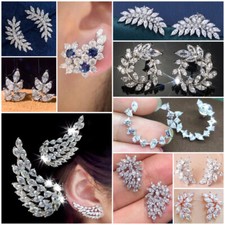 925 Silver Filled,Gold Stud Earring Women Fas...